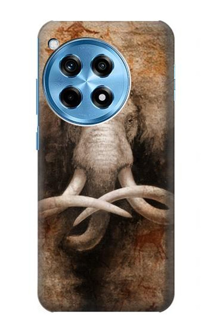S3427 マンモス古代の洞窟芸術 Mammoth Ancient Cave Art OnePlus 12R バックケース、フリップケース・カバー