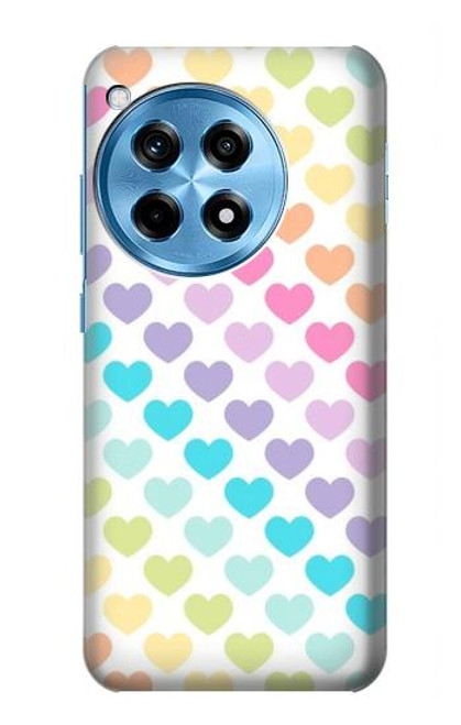 S3499 カラフルなハート柄 Colorful Heart Pattern OnePlus 12R バックケース、フリップケース・カバー
