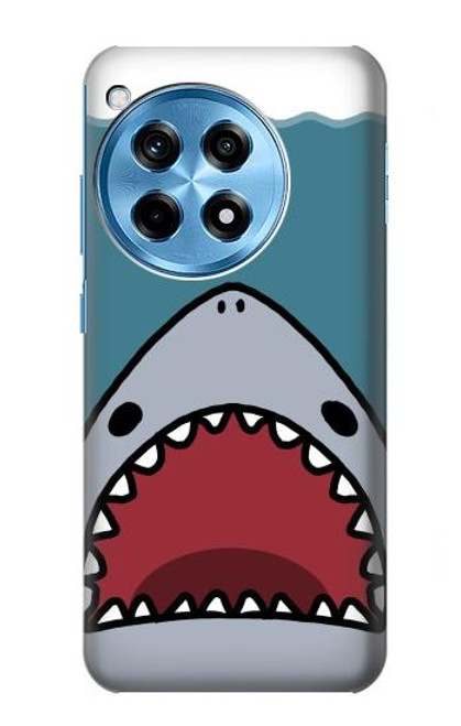 S3825 漫画のサメの海のダイビング Cartoon Shark Sea Diving OnePlus 12R バックケース、フリップケース・カバー