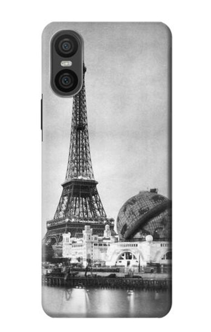 S2350 古いパリエッフェル塔 Old Paris Eiffel Tower Sony Xperia 10 VI バックケース、フリップケース・カバー