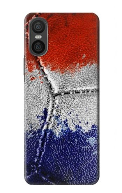 S3304 フランスの旗ビンテージフットボールのグラフィック France Flag Vintage Football Graphic Sony Xperia 10 VI バックケース、フリップケース・カバー