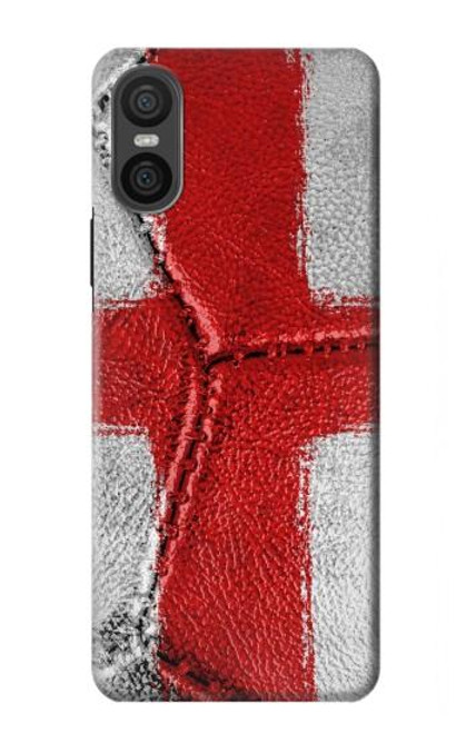 S3316 イングランドの旗ビンテージフットボールのグラフィック England Flag Vintage Football Graphic Sony Xperia 10 VI バックケース、フリップケース・カバー