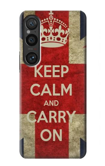 S0674 冷静に、戦い続けよ Keep Calm and Carry On Sony Xperia 1 VI バックケース、フリップケース・カバー