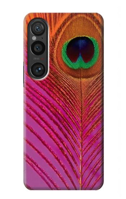 S3201 ピンクピーコックフェザー Pink Peacock Feather Sony Xperia 1 VI バックケース、フリップケース・カバー