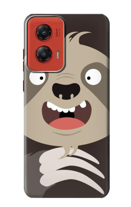 S3855 ナマケモノの顔の漫画 Sloth Face Cartoon Motorola Moto G Stylus 5G (2024) バックケース、フリップケース・カバー