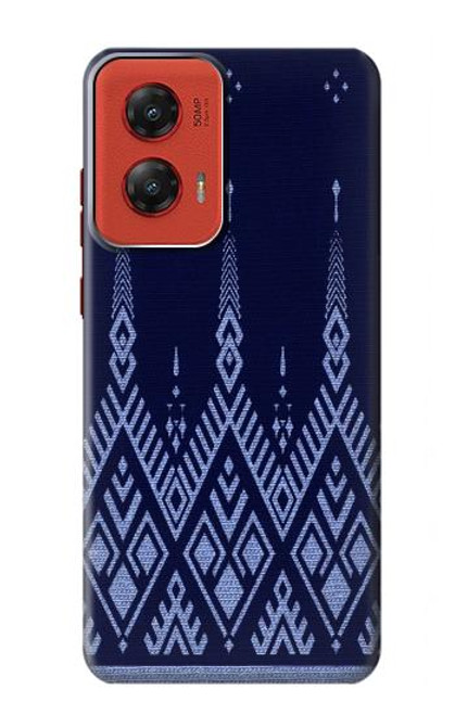 S3950 テキスタイル タイ ブルー パターン Textile Thai Blue Pattern Motorola Moto G Stylus 5G (2024) バックケース、フリップケース・カバー