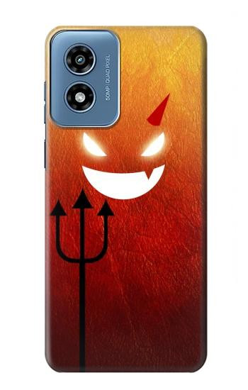 S2454 可愛い赤い小悪魔漫画 Red Cute Little Devil Cartoon Motorola Moto G Play 4G (2024) バックケース、フリップケース・カバー