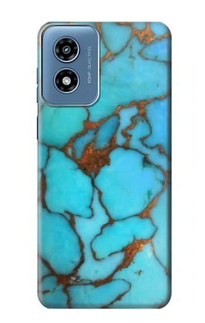 S2685 アクアターコイズ宝石グラフィックプリント Aqua Turquoise Gemstone Graphic Printed Motorola Moto G Play 4G (2024) バックケース、フリップケース・カバー