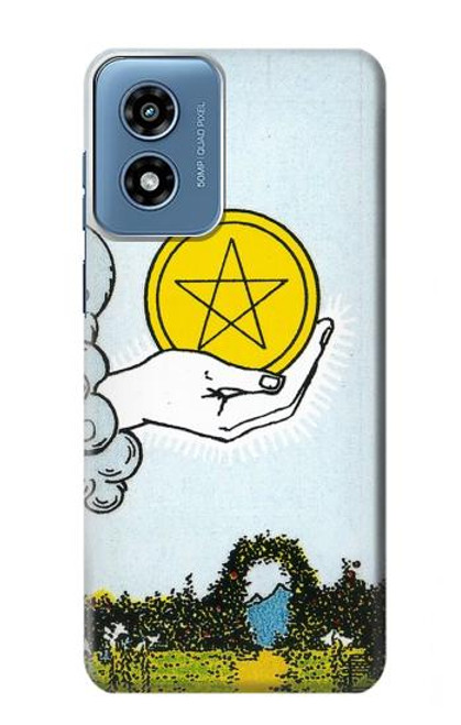 S3722 タロットカードペンタクルコインのエース Tarot Card Ace of Pentacles Coins Motorola Moto G Play 4G (2024) バックケース、フリップケース・カバー