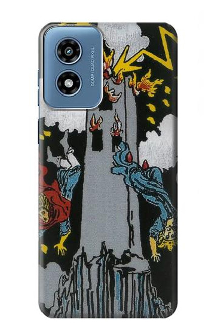 S3745 タロットカードタワー Tarot Card The Tower Motorola Moto G Play 4G (2024) バックケース、フリップケース・カバー