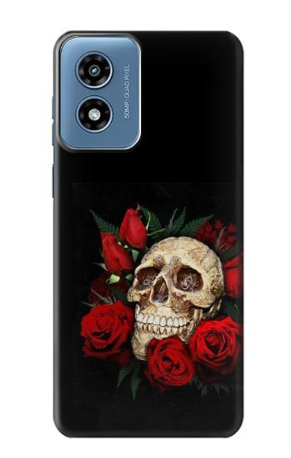 S3753 ダークゴシックゴススカルローズ Dark Gothic Goth Skull Roses Motorola Moto G Play 4G (2024) バックケース、フリップケース・カバー