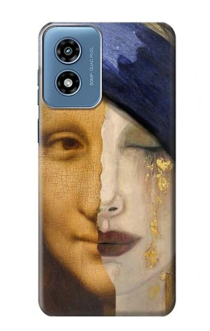 S3853 モナリザ グスタフクリムト フェルメール Mona Lisa Gustav Klimt Vermeer Motorola Moto G Play 4G (2024) バックケース、フリップケース・カバー