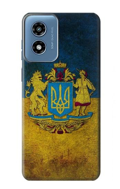 S3858 ウクライナ ヴィンテージ旗 Ukraine Vintage Flag Motorola Moto G Play 4G (2024) バックケース、フリップケース・カバー