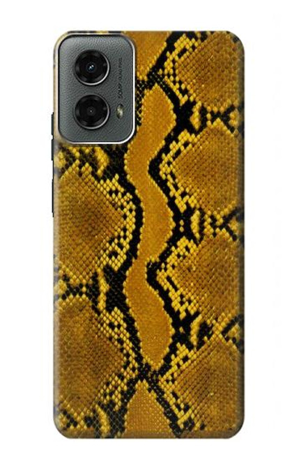 S3365 黄パイソンの皮膚 グラフィックプリント Yellow Python Skin Graphic Print Motorola Moto G 5G (2024) バックケース、フリップケース・カバー