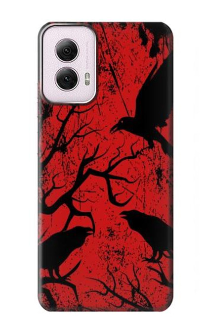 S3325 カラス黒い血の木 Crow Black Blood Tree Motorola Moto G Power 5G (2024) バックケース、フリップケース・カバー