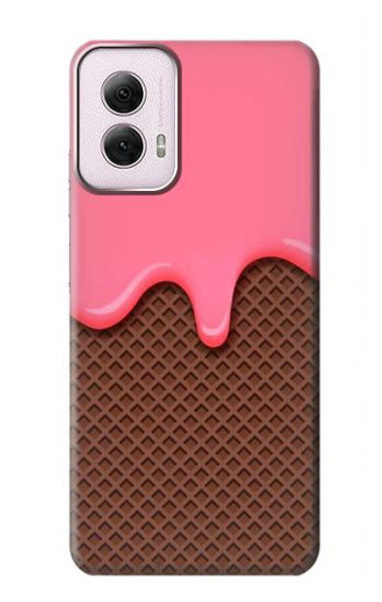 S3754 ストロベリーアイスクリームコーン Strawberry Ice Cream Cone Motorola Moto G Power 5G (2024) バックケース、フリップケース・カバー