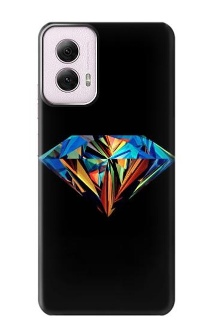 S3842 抽象的な カラフルな ダイヤモンド Abstract Colorful Diamond Motorola Moto G Power 5G (2024) バックケース、フリップケース・カバー
