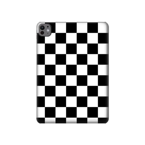 S1611 チェッカーボード Black and White Check Chess Board iPad Pro 11 (2024,2025) タブレットケース