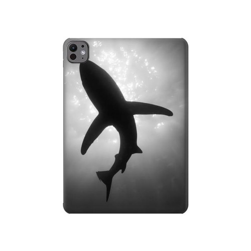 S2367 サメモノクロ Shark Monochrome iPad Pro 11 (2024,2025) タブレットケース