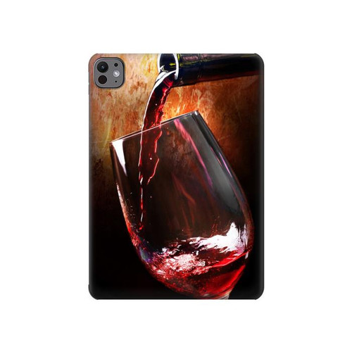 S2396 赤ワインボトルやガラス Red Wine Bottle And Glass iPad Pro 11 (2024,2025) タブレットケース