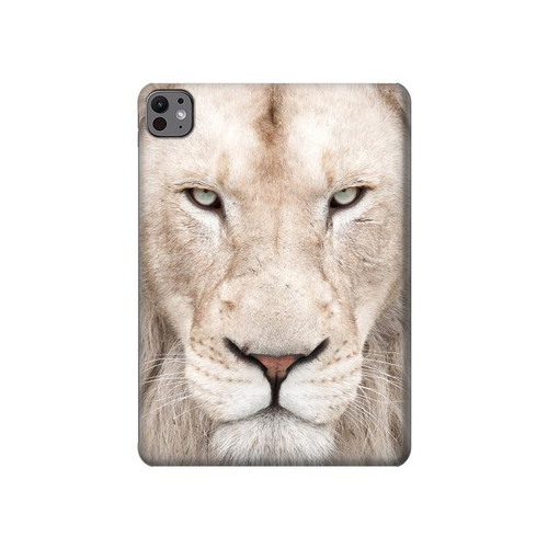 S2399 ホワイトライオンの顔 White Lion Face iPad Pro 11 (2024,2025) タブレットケース