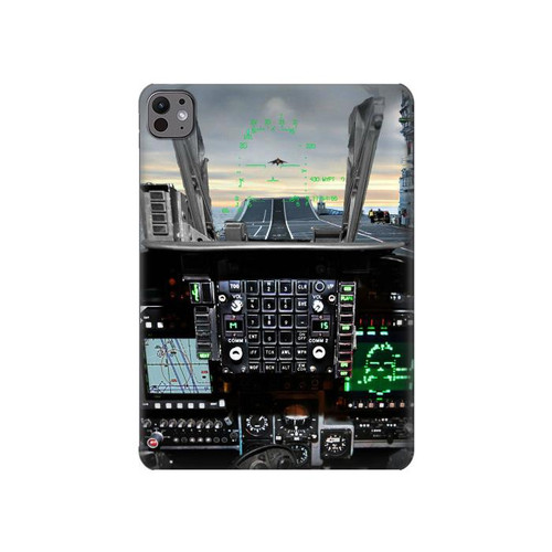 S2435 戦闘機 航空機 コックピット Fighter Jet Aircraft Cockpit iPad Pro 11 (2024,2025) タブレットケース