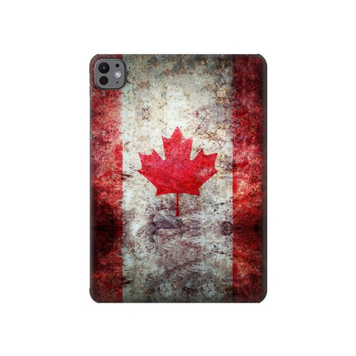 S2490 カナダメープルリーフ旗 Canada Maple Leaf Flag Texture iPad Pro 11 (2024,2025) タブレットケース