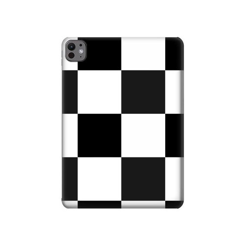 S2492 黒と白のチェッカーボード Black and White Check iPad Pro 11 (2024) タブレットケース