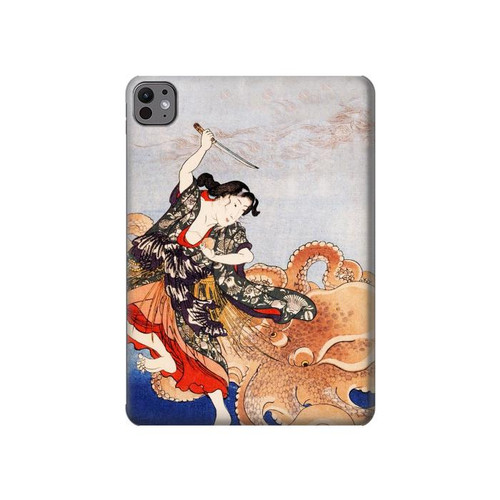 S2496 日本美術歌 歌川国芳 玉取り Japan Art Utagawa Kuniyoshi Tamatori iPad Pro 11 (2024,2025) タブレットケース