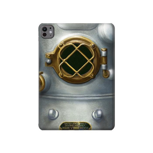 S2646 ヴィンテージ深海ダイビングヘルメット Vintage Deep Sea Diver Helmet iPad Pro 11 (2024,2025) タブレットケース