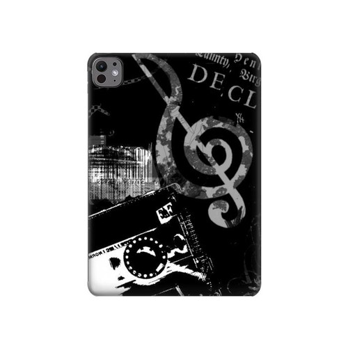 S3197 音楽・カセット・ノート Music Cassette Note iPad Pro 11 (2024,2025) タブレットケース