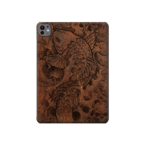 S3405 魚のタトゥーグラフィックプリント Fish Tattoo Leather Graphic Print iPad Pro 11 (2024,2025) タブレットケース