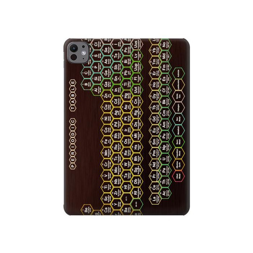 S3544 ネオンハニカム周期表 Neon Honeycomb Periodic Table iPad Pro 11 (2024,2025) タブレットケース