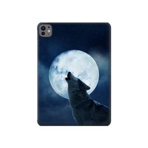 S3693 グリムホワイトウルフ満月 Grim White Wolf Full Moon iPad Pro 11 (2024,2025) タブレットケース