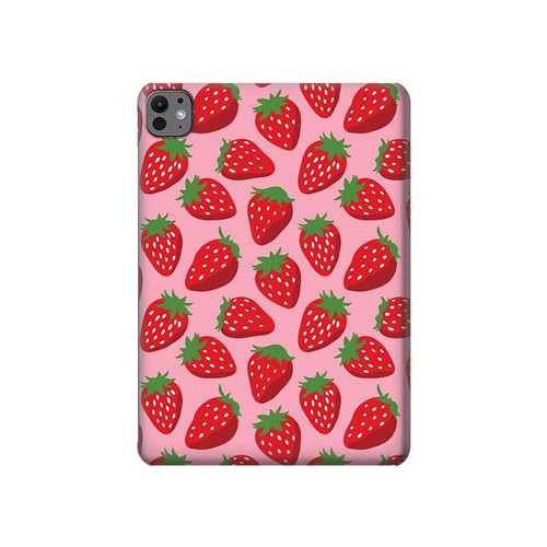 S3719 いちご柄 Strawberry Pattern iPad Pro 11 (2024,2025) タブレットケース