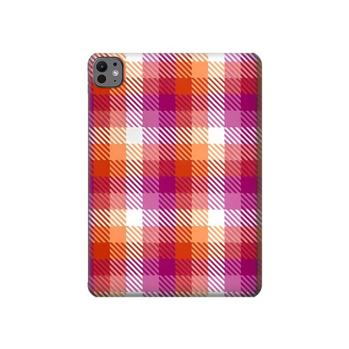 S3941 LGBT レズビアン プライド フラグ チェック柄 LGBT Lesbian Pride Flag Plaid iPad Pro 11 (2024,2025) タブレットケース