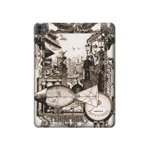 S1681 スチームパンク 図面 Steampunk Drawing iPad Pro 13 (2024,2025), Air 13 2026 タブレットケース