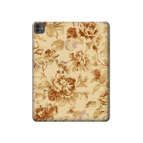 S2180 ヴィンテージ花のパターン Flower Floral Vintage Pattern iPad Pro 13 (2024,2025) タブレットケース