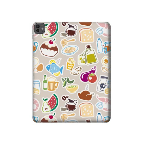 S2321 飲食パターン Food and Drink Seamless iPad Pro 13 (2024,2025) タブレットケース