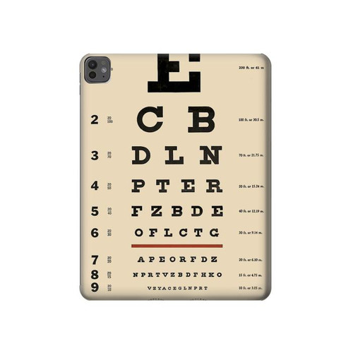 S2502 目の検査図ポスター Eye Exam Chart Decorative Decoupage Poster iPad Pro 13 (2024,2025), Air 13 2026 タブレットケース