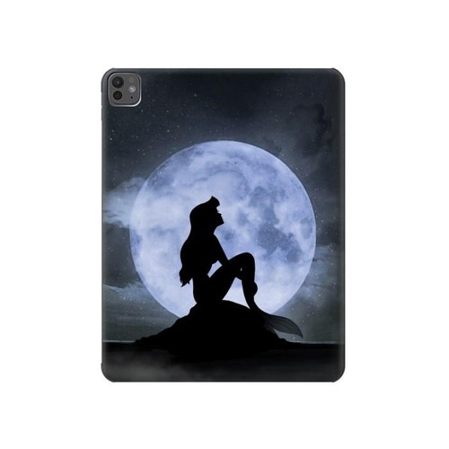 S2668 マーメイドシルエット月の夜 Mermaid Silhouette Moon Night iPad Pro 13 (2024,2025), Air 13 2026 タブレットケース
