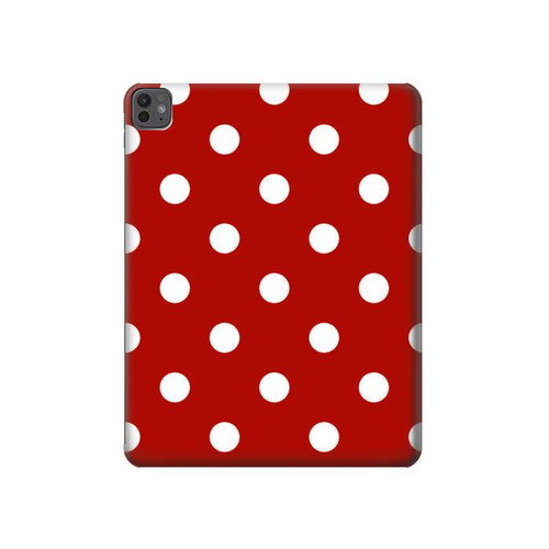 S2951 赤の水玉 Red Polka Dots iPad Pro 13 (2024,2025) タブレットケース