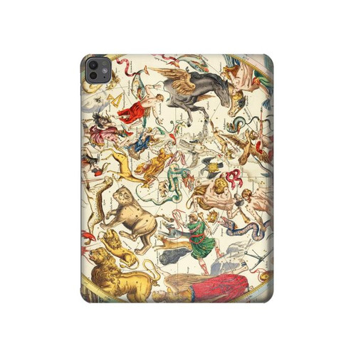 S3145 コンステレーションスタースカイマップ Antique Constellation Star Sky Map iPad Pro 13 (2024,2025) タブレットケース
