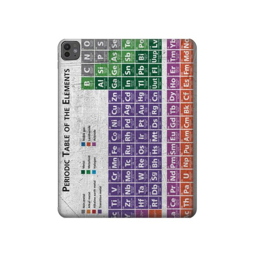S3383 周期表 Periodic Table iPad Pro 13 (2024,2025), Air 13 2026 タブレットケース