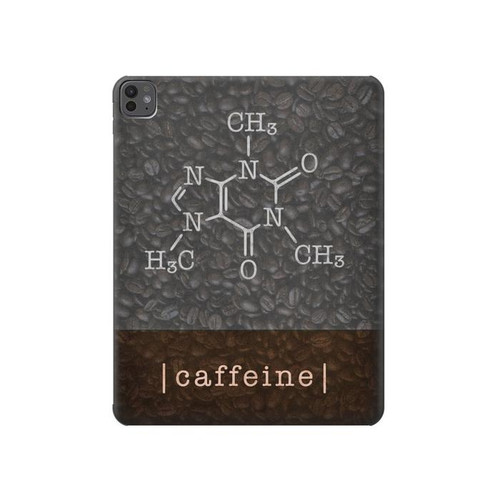 S3475 カフェイン分子 Caffeine Molecular iPad Pro 13 (2024,2025), Air 13 2026 タブレットケース