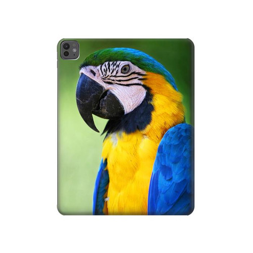 S3888 コンゴウインコの顔の鳥 Macaw Face Bird iPad Pro 13 (2024,2025), Air 13 2026 タブレットケース