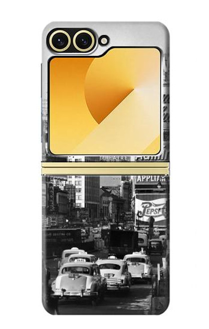 S0182 ヴィンテージ 古いニューヨーク Old New York Vintage Samsung Galaxy Z Flip 6, Flip 7 FE バックケース、フリップケース・カバー