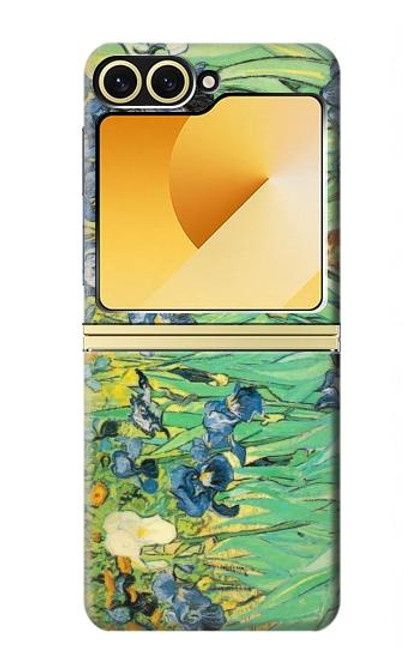 S0210 フィンセント・ファン・ゴッホ アイリスの花 Van Gogh Irises Samsung Galaxy Z Flip 6, Flip 7 FE バックケース、フリップケース・カバー