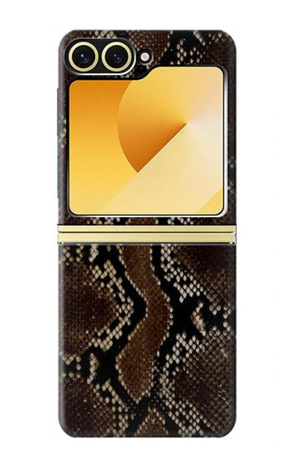 S0553 蛇の皮膚 グラフィックプリント Snake Skin Samsung Galaxy Z Flip 6, Flip 7 FE バックケース、フリップケース・カバー