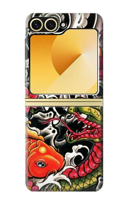 S0605 ヤクザタトゥー Yakuza Tattoo Samsung Galaxy Z Flip 6 バックケース、フリップケース・カバー